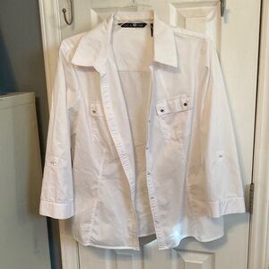 Zac & Rachel White Utility Jacket Size XL